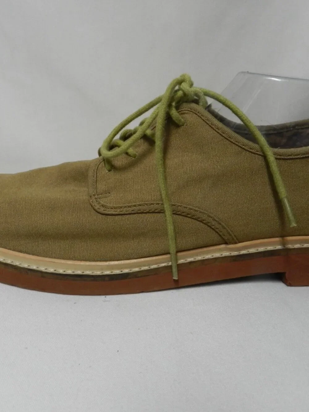 Fossil Canvas Oxford brown Shoes lace up Men Size Sz 10